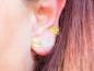 Preview: Silberne Ohr-Klemmen mit Spirale - endlich Stecker für Frauen ohne Ohrloch! -