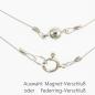 Preview: Zarter Halsreif mit hellblauem echtem Saphir und Silber
