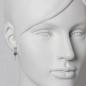Preview: Kleine Edelstein-Ohrringe mit echtem hellblauen Disthen und 925 Sterling Silber , auch mit Clips