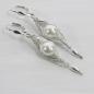 Mobile Preview: Zierliche Perlen-Ohrringe in Fischgrätfassung