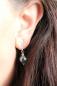 Preview: Bequeme Ohrclips mit schwarzen Muschelkern-Perlen und  Silber
