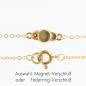 Mobile Preview: Goldkette mit facettiertem Regenbogen-Mondstein