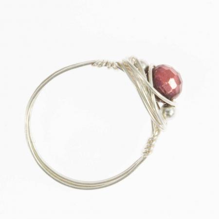 Granat-Ring-Silber