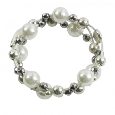 perlenring silber
