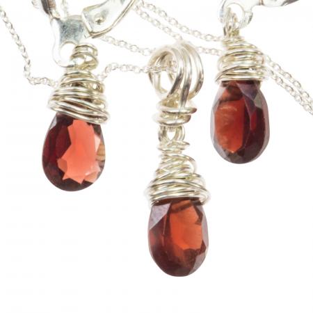 schmuck-set granat