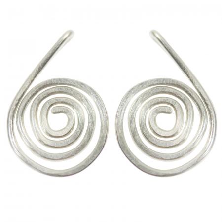 Silberne Ohr-Klemmen mit Spirale - endlich Stecker für Frauen ohne Ohrloch! -
