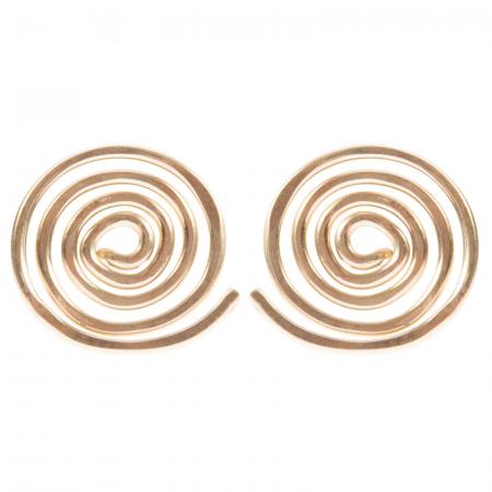 Kleine vergoldete Mini-Ohrstecker Spirale mit hochwertiger Vergoldung