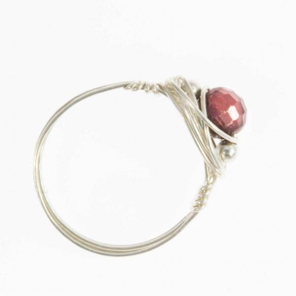 Granat-Ring-Silber