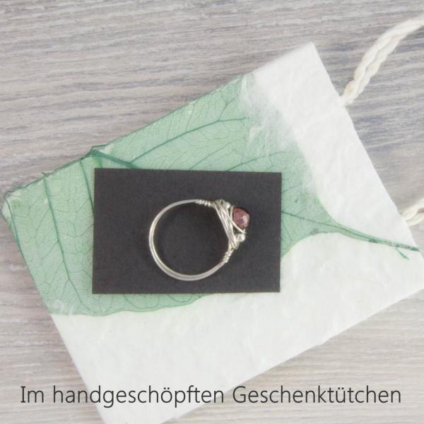 Granat-Ring-Silber