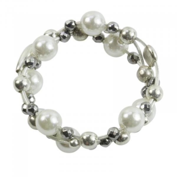 perlenring silber