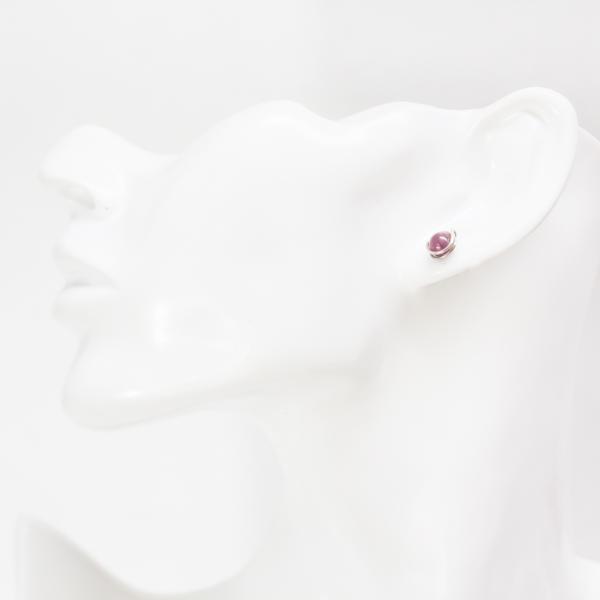 Kleine Rubin-Ohrstecker mit echtem rotem Rubin und 925 Sterling Silber