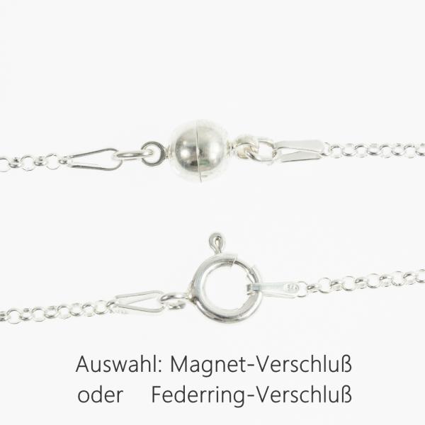 Roter Edelstein-Anhänger aus echter Schaumkoralle an Silberkette