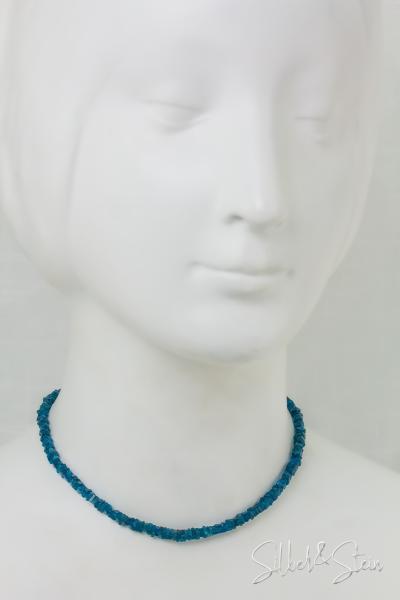 edelsteinkette meerblau